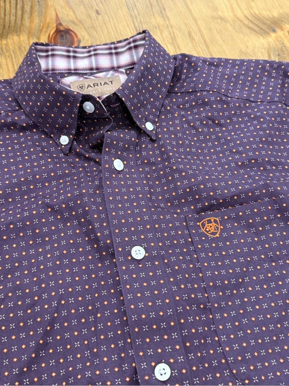 ARIAT MEN'S GEO PRINT WRINKLE FREE WESTERN SHIRT - Picture 5 of 8
